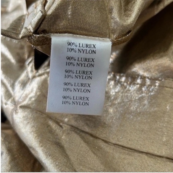 Samantha Pleet High Rise Gold Metallic Pants NWT - Picture 6 of 6